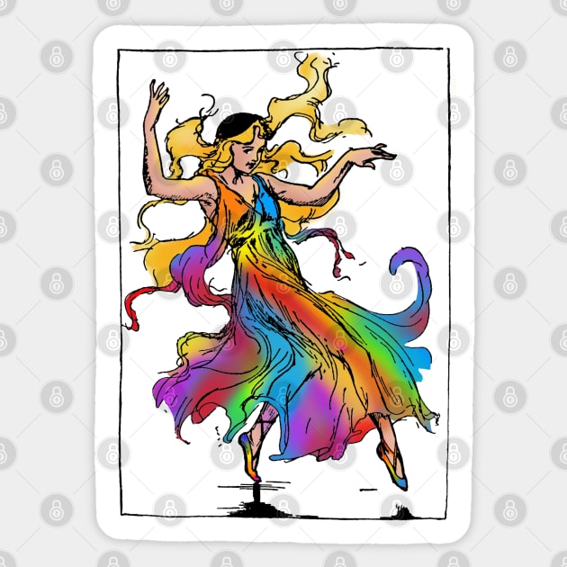 Rainbow's Daughter Polychrome Sticker by MandyE